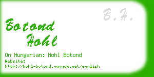 botond hohl business card